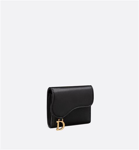 dior saddle bag black shiny goatskin|Saddle Lotus Wallet Black Goatskin .